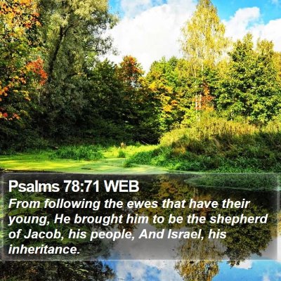 Psalms 78:71 WEB Bible Verse Image