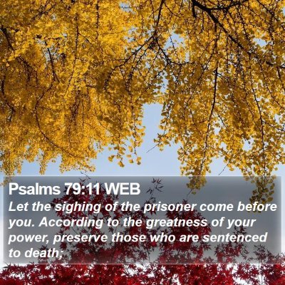 Psalms 79:11 WEB Bible Verse Image
