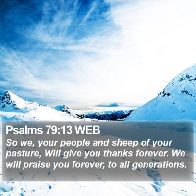 Psalms 79:13 WEB Bible Verse Image