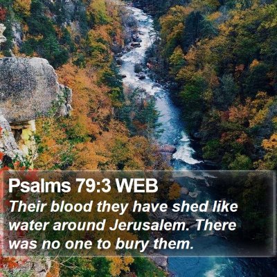 Psalms 79:3 WEB Bible Verse Image