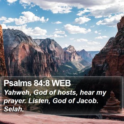 Psalms 84:8 WEB Bible Verse Image