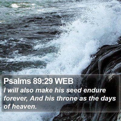 Psalms 89:29 WEB Bible Verse Image