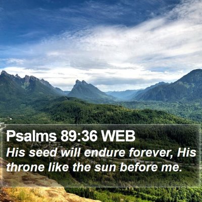 Psalms 89:36 WEB Bible Verse Image
