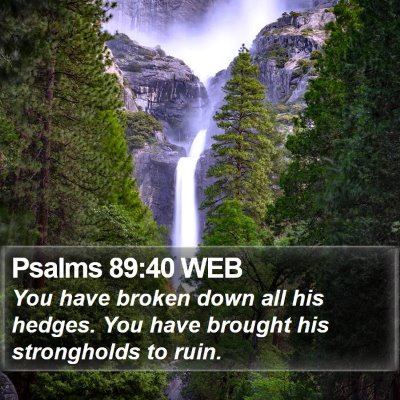 Psalms 89:40 WEB Bible Verse Image