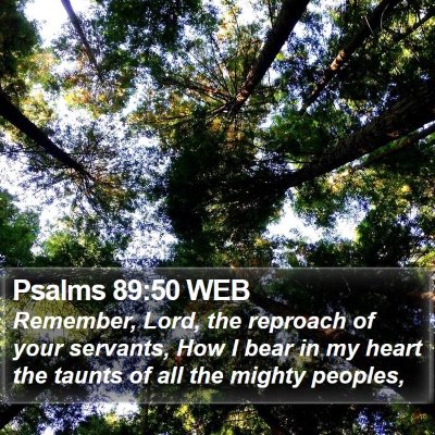 Psalms 89:50 WEB Bible Verse Image