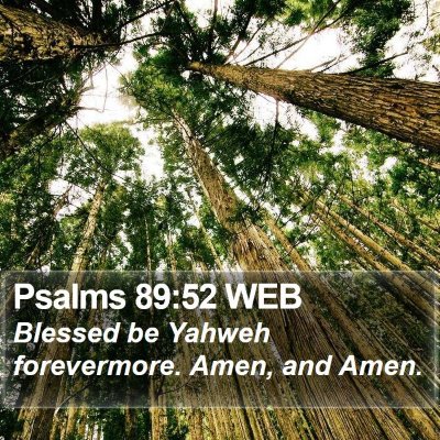 Psalms 89:52 WEB Bible Verse Image