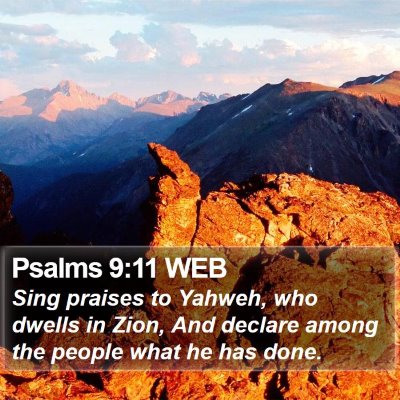 Psalms 9:11 WEB Bible Verse Image