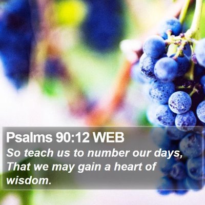 Psalms 90:12 WEB Bible Verse Image