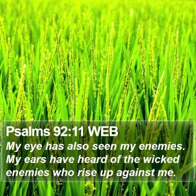 Psalms 92:11 WEB Bible Verse Image