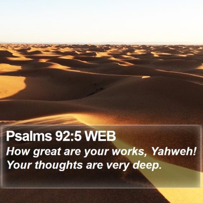 Psalms 92:5 WEB Bible Verse Image