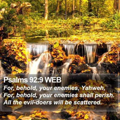 Psalms 92:9 WEB Bible Verse Image