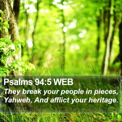 Psalms 94:5 WEB Bible Verse Image