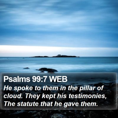 Psalms 99:7 WEB Bible Verse Image