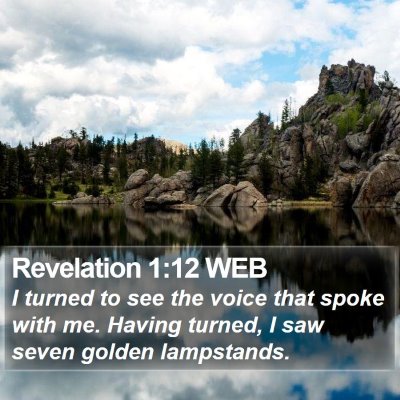 Revelation 1:12 WEB Bible Verse Image