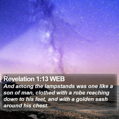 Revelation 1:13 WEB Bible Verse Image