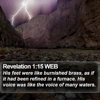 Revelation 1:15 WEB Bible Verse Image