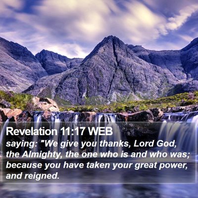 Revelation 11:17 WEB Bible Verse Image