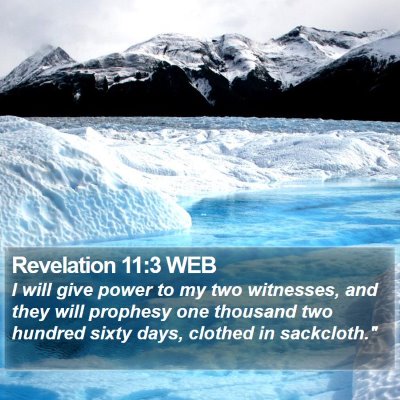 Revelation 11:3 WEB Bible Verse Image