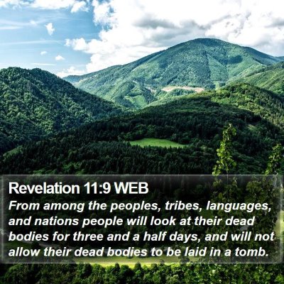 Revelation 11:9 WEB Bible Verse Image