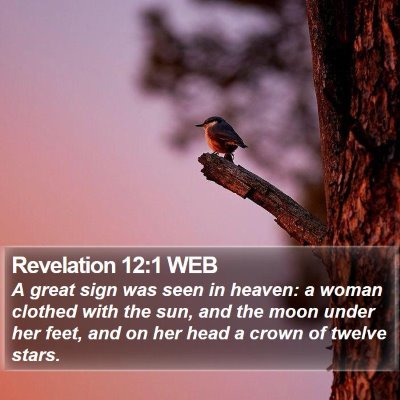 Revelation 12:1 WEB Bible Verse Image