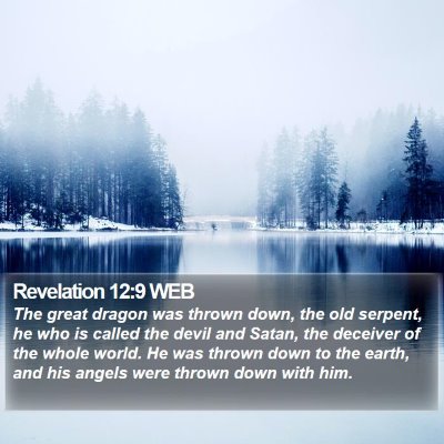 Revelation 12:9 WEB Bible Verse Image