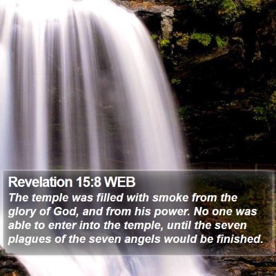 Revelation 15:8 WEB Bible Verse Image