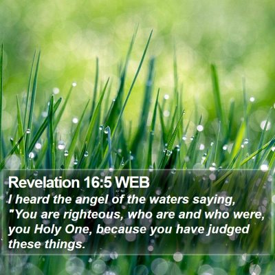 Revelation 16:5 WEB Bible Verse Image