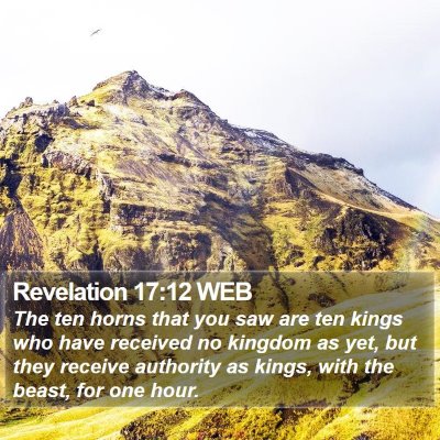 Revelation 17:12 WEB Bible Verse Image