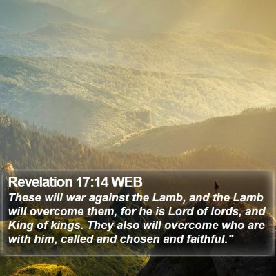 Revelation 17:14 WEB Bible Verse Image
