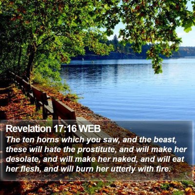 Revelation 17:16 WEB Bible Verse Image