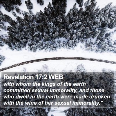 Revelation 17:2 WEB Bible Verse Image