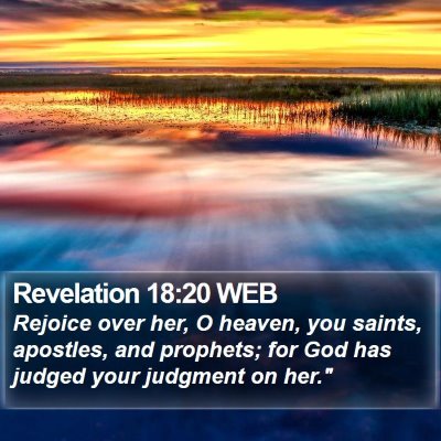 Revelation 18:20 WEB Bible Verse Image