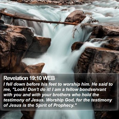 Revelation 19:10 WEB Bible Verse Image