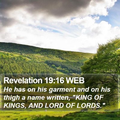 Revelation 19:16 WEB Bible Verse Image
