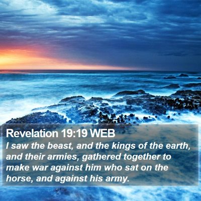 Revelation 19:19 WEB Bible Verse Image