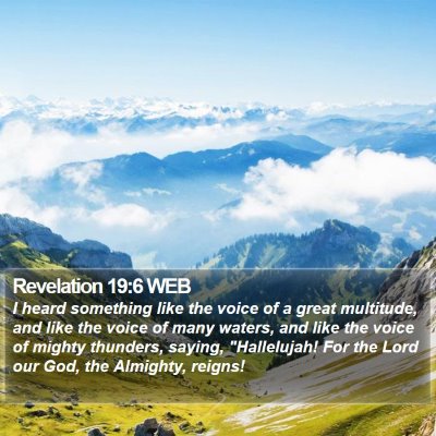 Revelation 19:6 WEB Bible Verse Image