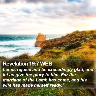Revelation 19:7 WEB Bible Verse Image