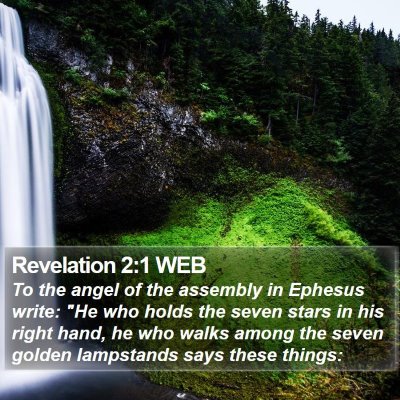 Revelation 2:1 WEB Bible Verse Image