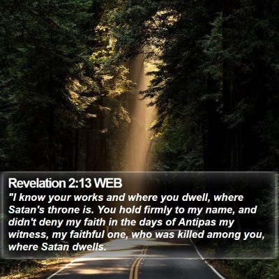 Revelation 2:13 WEB Bible Verse Image