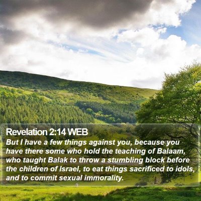 Revelation 2:14 WEB Bible Verse Image