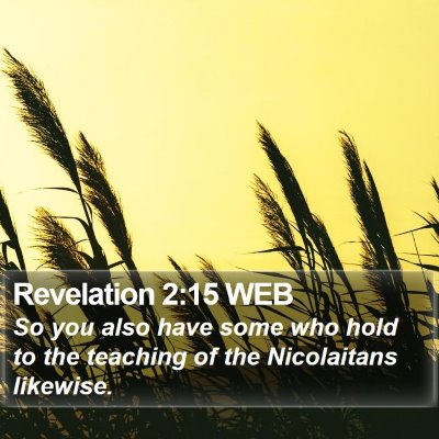Revelation 2:15 WEB Bible Verse Image