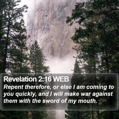 Revelation 2:16 WEB Bible Verse Image