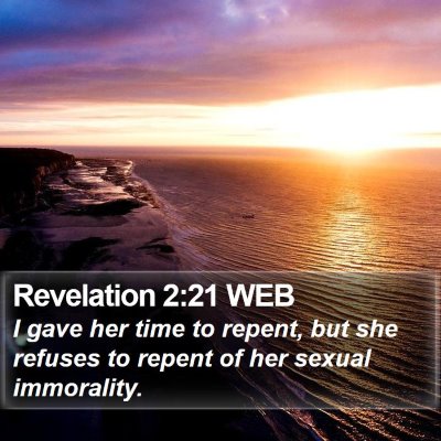 Revelation 2:21 WEB Bible Verse Image