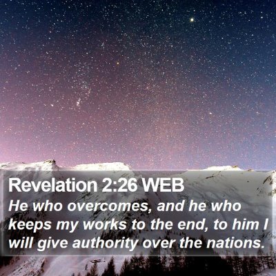 Revelation 2:26 WEB Bible Verse Image