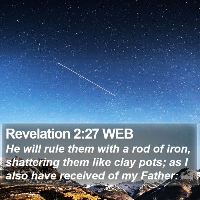 Revelation 2:27 WEB Bible Verse Image