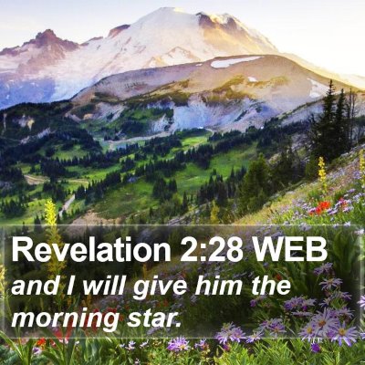Revelation 2:28 WEB Bible Verse Image