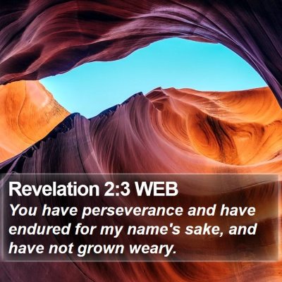 Revelation 2:3 WEB Bible Verse Image