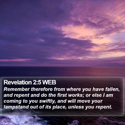 Revelation 2:5 WEB Bible Verse Image