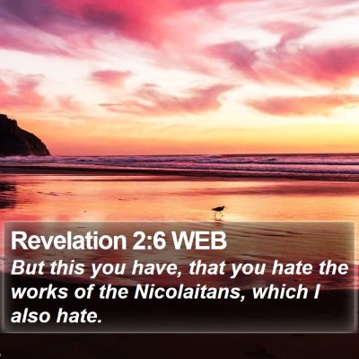 Revelation 2:6 WEB Bible Verse Image