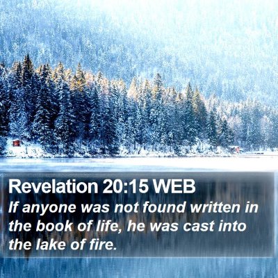 Revelation 20:15 WEB Bible Verse Image